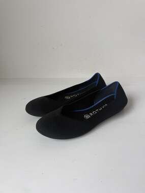 Rothy's The Flat Round Toe Ballet Women’s Shoes Black Size Us 8
